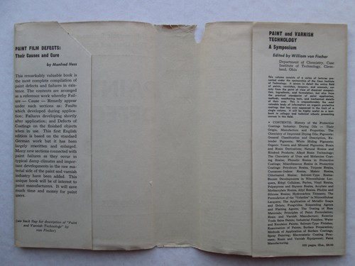 PAINT FILM DEFECTS Their Causes and Cure BY MANFRED HESS 1951 Hardcover w/ DJ - Imagen 6 de 11