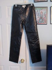 hugo buscati leather pants 4 black 835