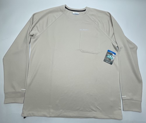 Columbia Men's Black Mesa Waffle Knit Crew Front Pocket Dark Stone Size Large - 第 1/6 張圖片
