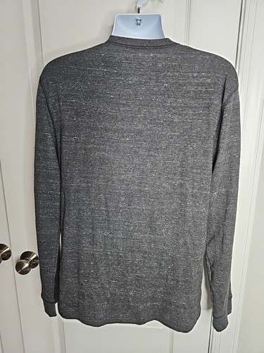 NWT $30 Sonoma Supersoft Thermal Henley Pullover Long Sleeve Large Gray - Picture 2 of 10