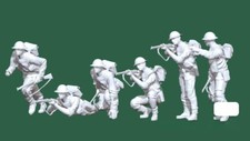 1/32 Scale Six British Soldiers During World War II Full Set Resin Printed