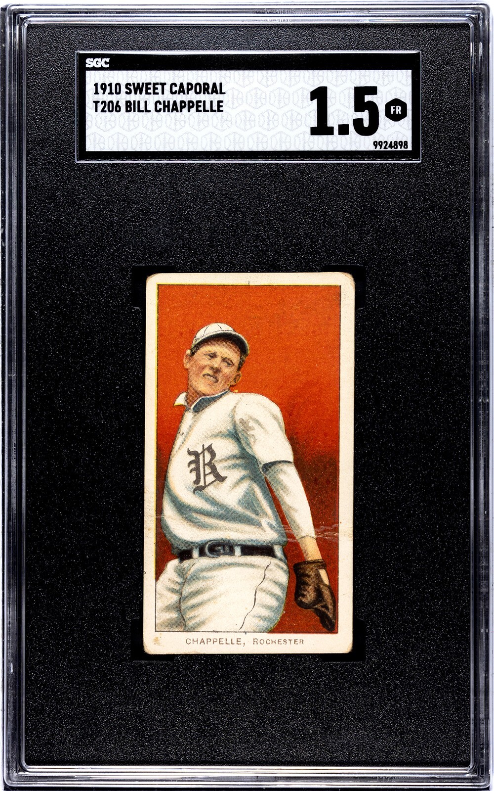 1909-11 T206 -  Bill Chappelle RC - SGC 1.5 - Sweet Caporal 350/25 Back - !!***