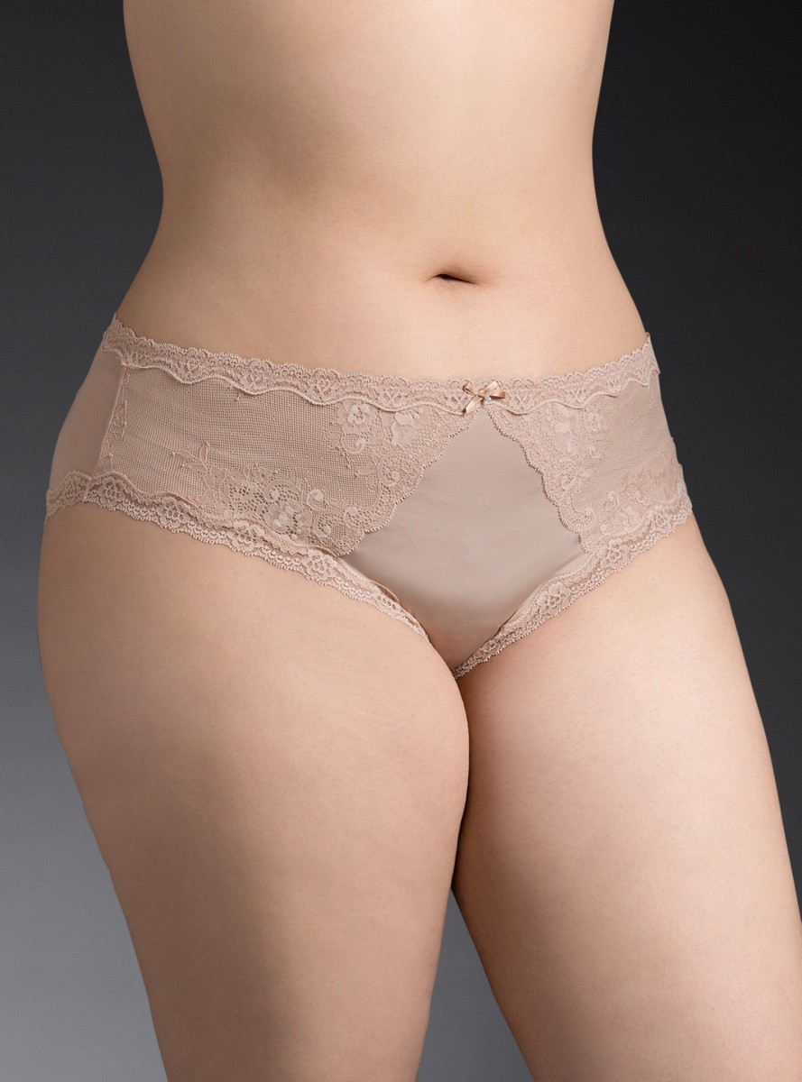 Hipster Dos Résille Torrid Taille 3 - Microfibre Nude, Neuf Avec étiquette - Pour Femme Grande Taille (plus Size)