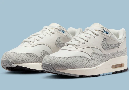 Nike Air Max 1 Safari White Womens US 10 Running Sneakers Shoes New Rare ❤️