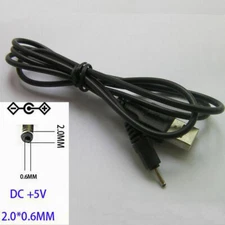 DC 5V Power charging Cable USB to 5.5/3.5/2.5/2.0mm Barrel Plug Supply Cord US