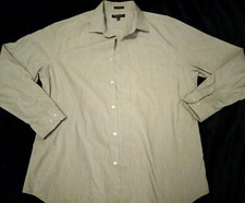 Men's XL Banana Republic Slim Flex Fit Pin Stripe Squared Button Up Dress Shirt