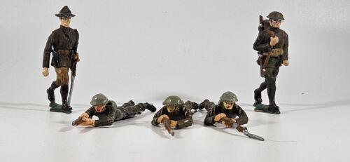 Authenticast Holger Eriksson World War 1 USA Infantry & Officer set of 5 Action