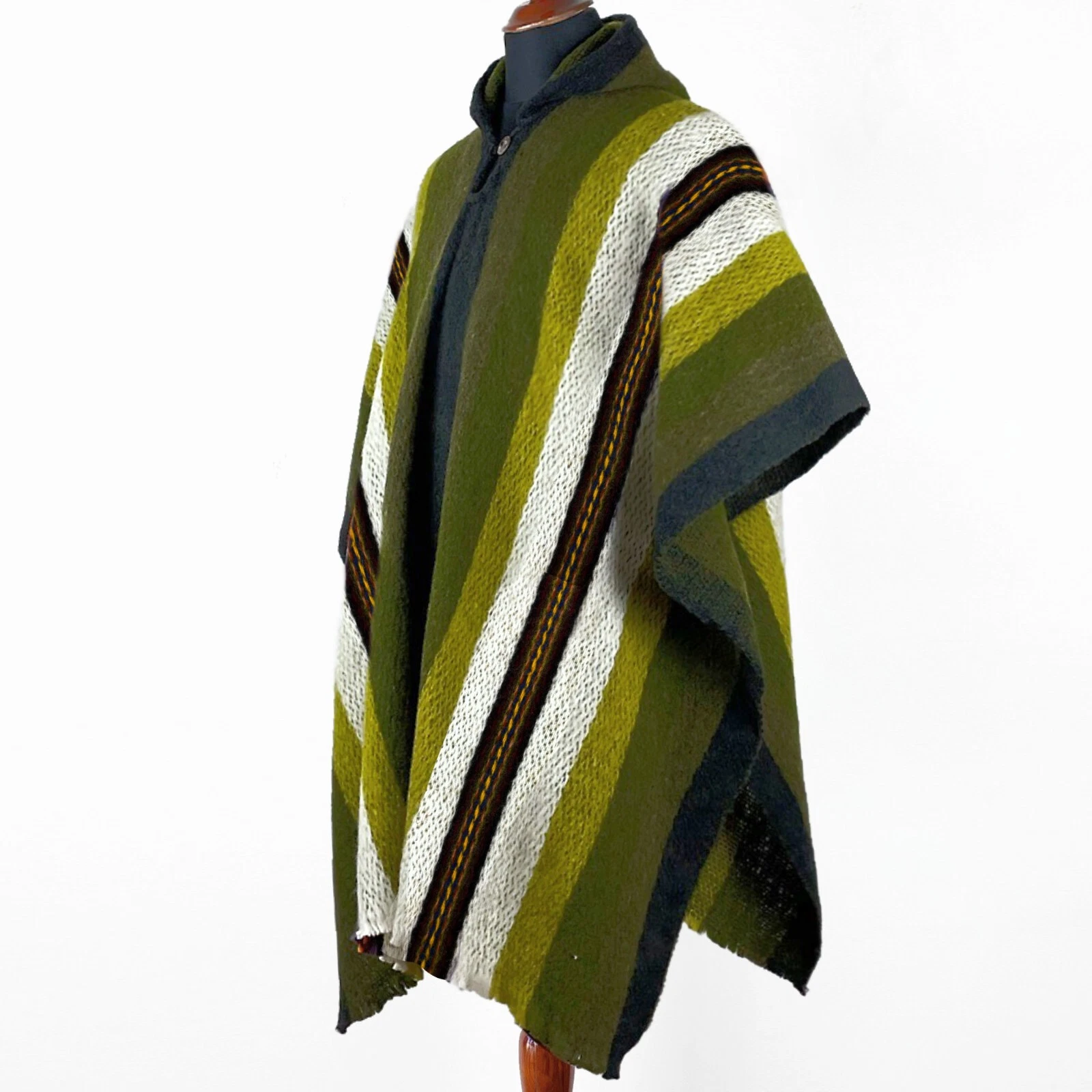LLAMA WOOL MENS WOMANS UNISEX HOODED PONCHO ETHNIC TRIBAL BOHO FESTIVAL KHAKI
Opens in a new window