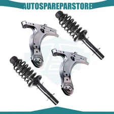 Front Left Right Complete Struts Lower Control Arm For Volkswagen Golf 2001-2006
