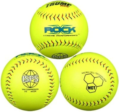 MACGREGOR NIB 1 Dz Trump X-Rock Blue Rock Official ISPS 12" Poly Core Composite Softballs