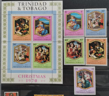 Trinité-et-Tobago Scott # 191-195 + 194b ** MNH Noël 1970