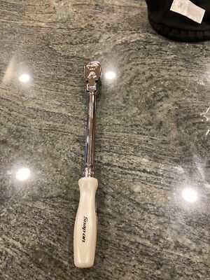 Snap On fhlfd80a 3/8 drive dual 80 pearl white long flex head ratchet