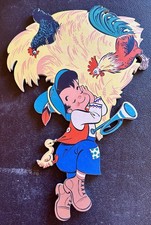 Vintage Children’s Cardboard Pin-Up Mother Goose No. 256 “Little Boy Blue” Duck