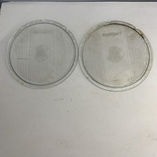 1920s Monogram Twin Beam Headlight Glass Lens Pair 8 12 7 12 Vintage