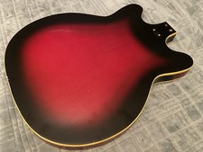 Vintage guitar body archtop f-hole 335 cutaway husk luthier rebuild custom burst