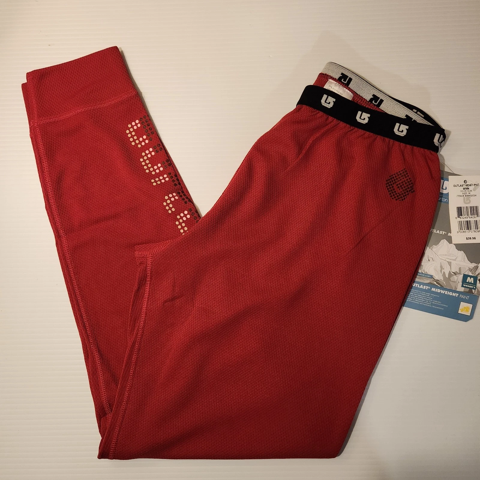Bruton Outlast Midweight Pant Womens Medium Pink Baselayer