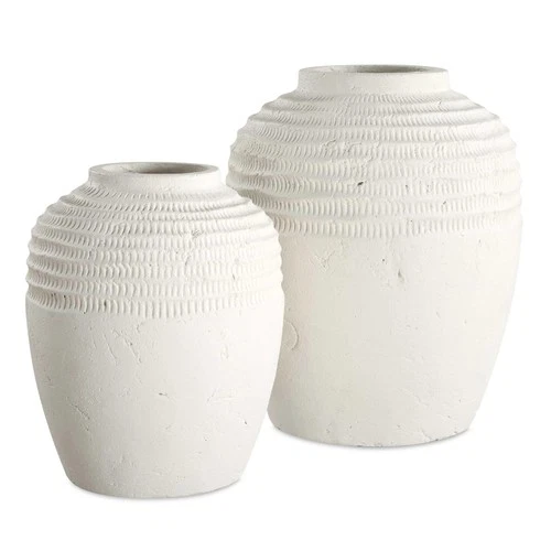 Uttermost Luna Ridge White Ceramic Vases Set/2 - Picture 1 of 7