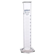Graduated Cylinder, 500ml - Class A Tolerance ±2.50ml - Hexagonal Base - Blue...