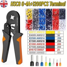 1200PCS Cable Wire Cord Pin End Bootlace Ferrule Terminals Crimp Connectors Kit
