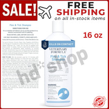 Veterinary Formula Flea and Tick Shampoo for Dogs and Cats, 16 oz