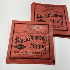 Vintage Black Diamond Banjo Strings 5th String Loop End Steel 624 1/2 Lot Of 7