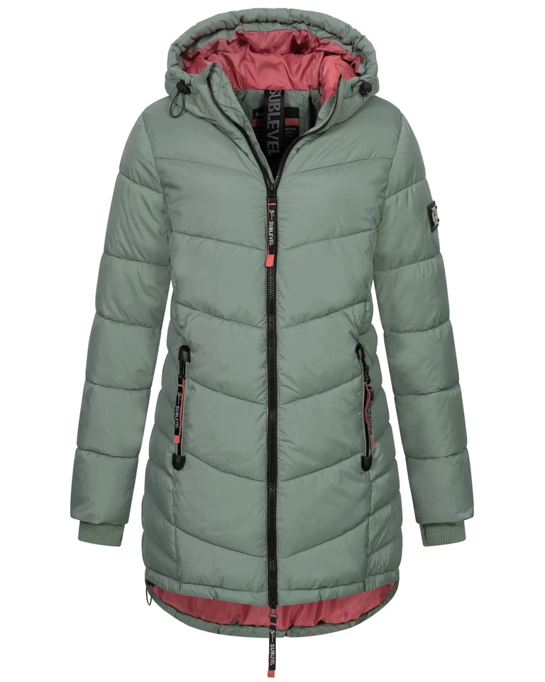 Sublevel Damen Winter Jacke Mantel Parka Steppjacke Steppmantel Wintermantel - Bild 4 von 4