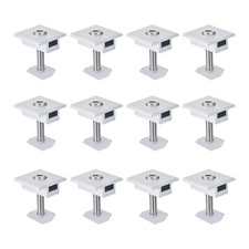 12 x Solar Panel Middle Clamps 30mm Aluminium Solar Panel Mount Mid Clip