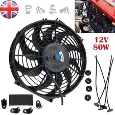 Universal 12" inch Slim Fan Push Pull 12V Electric Radiator Cooling Mount Kit UK