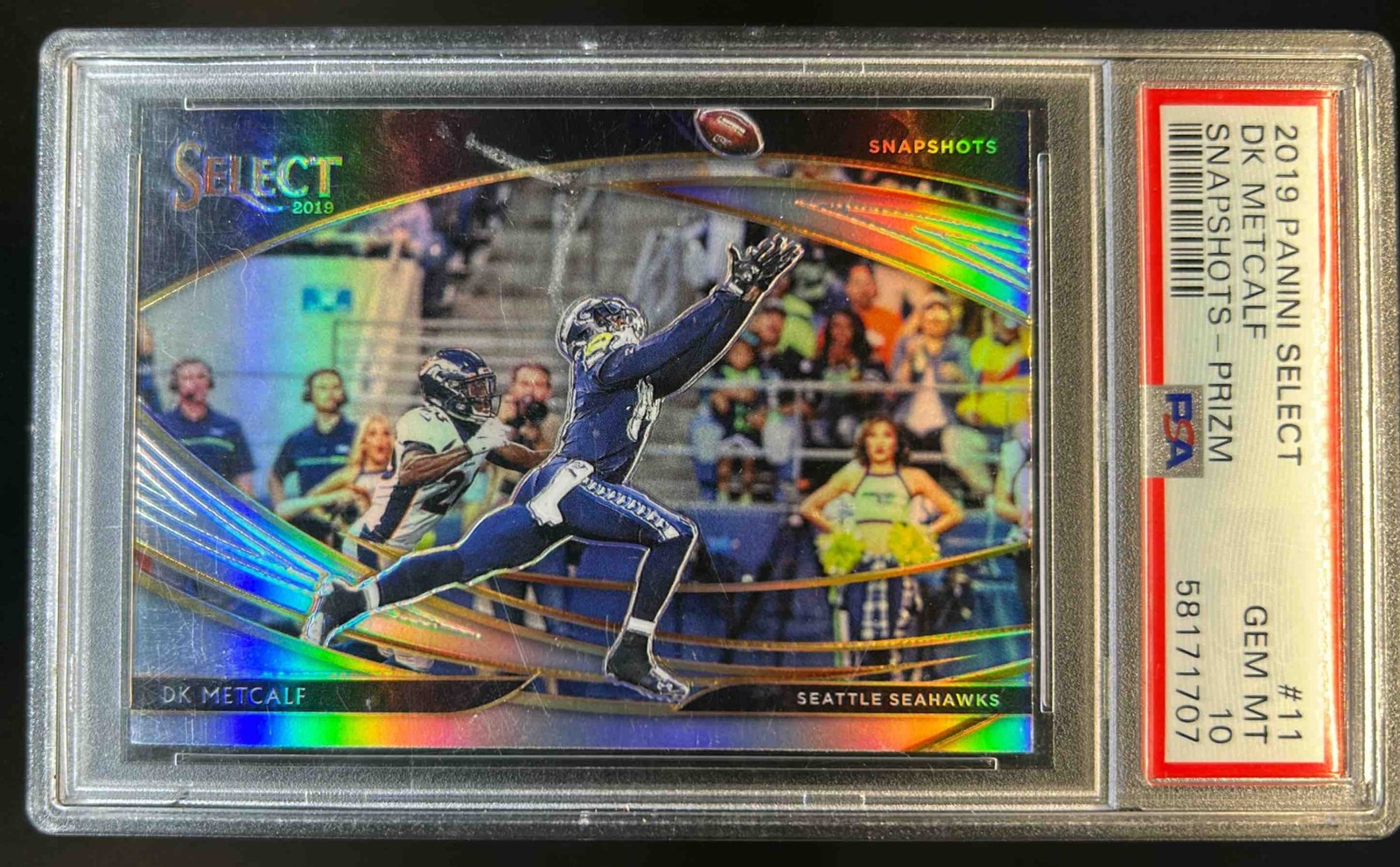 DK Metcalf Panini Select Snapshots #11 Prizm