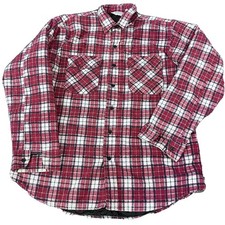 FIVE BROTHER Sz Large L Vintage Plaid Shirt Jacket Quilted Liner MADE IN USA