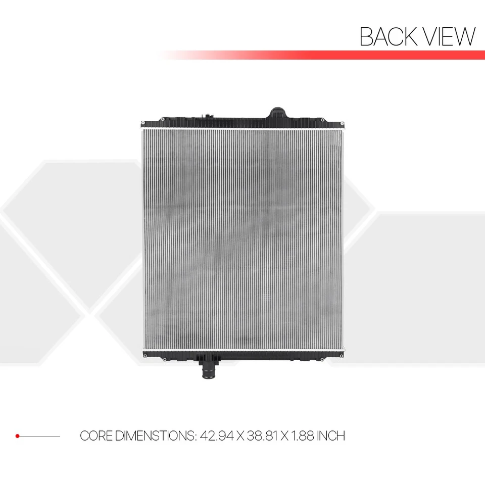 [2 filas] Radiador de aluminio estilo OE para 08-15 Peterbilt 388/389/367/Kenworth W900 Foto 3 de 4