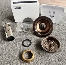 Kohler 8801-BV Duostrainer Sink Strainer with Tailpiece, Vibrant Brushed Bronze