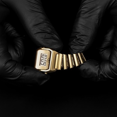 Adidas Street Digital Two Ring Watch Gold AOST26036 Unisex New