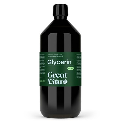 VitaFeel 1000ml Glycerin 99,5% Pharmaqualität E422 rein pflanzlich 1L Glyzerin