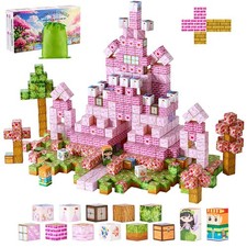 Magnetic Blocks,100 PCS Princess Castle Set,Magnetic Building Cubes for Kids,STE