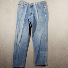 Calvin Klein Jeans Mens 36x32 Light Wash Easy Fit Stonewash Made USA 8MPP171