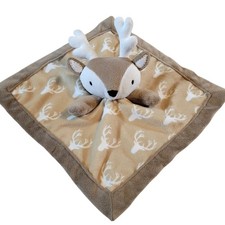 Levtex Baby Deer Security Blanket Lovey 11" Beige Plush Comfort Blanket Plushie