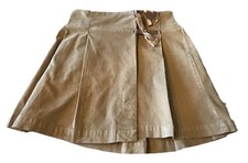 Gap Kids Camel Khaki Tan Pleated Corduroy Skirt Girls 4