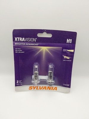 Genuine OEM Sylvania H1 Xtra Vision Brighter Downroad (H1XV.BP2) 2 Bulbs M