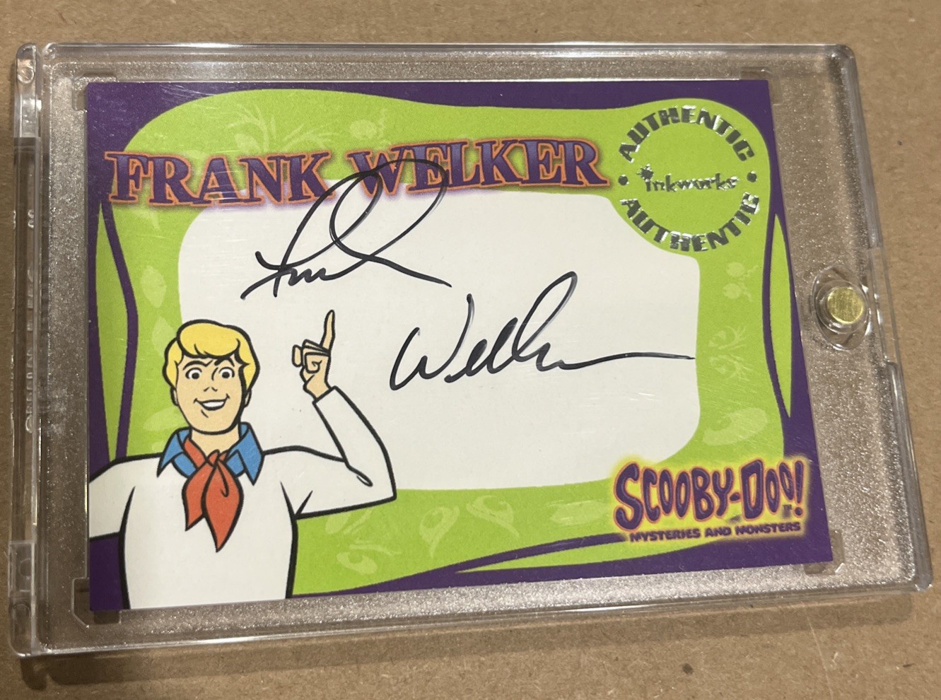 2003 Inkworks Scooby-Doo Mysteries and Monsters Frank Welker Fred Jones A4 Auto