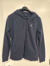 Nike Air Jordan Fleece Dark Blue Jacket Full Zip Hoodie Men's Size XL