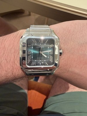 NEW Cartier Santos de Cartier Green Dial Large Model 39.8mm WSSA0062 Brands New