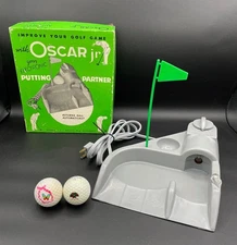 Vintage OSCAR Jr. MODEL JR. 100 Electronic Putting Partner Golf Return + 2 Balls