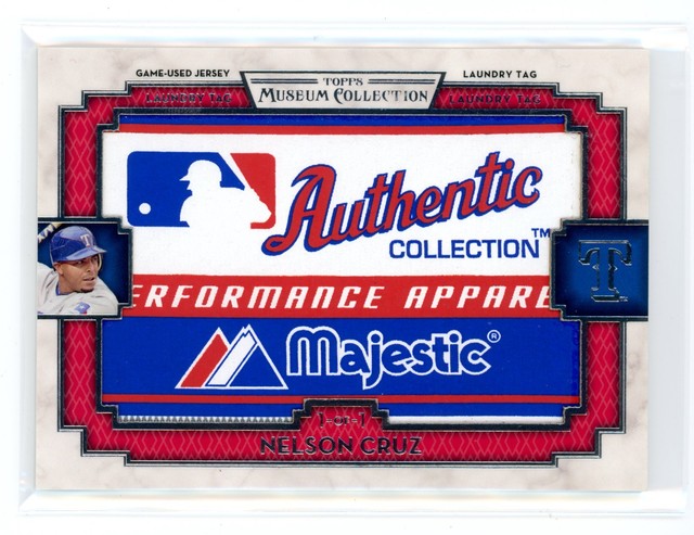 Nelson Cruz 2014 Topps Museum Momentous Material Laundry Tag Patch 1/1 Rangers