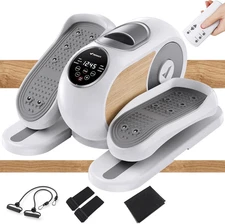 Under Desk Elliptical Machine for Seniors - 12 Speeds, Remote & Quiet Pedal Exer