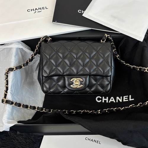 Chanel Classic Flap Mini Black Lambskin Shoulder Crossbody Bag Duty Paid