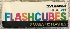 Vintage Sylvania Blue Dot Flashcubes - Set Of 2 Cubes 8 Flashes In Original Box