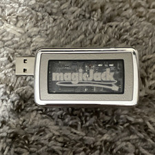 magicJack VoIP USB Home Phone Adapter RJ-11 1-Line Silver Model A921