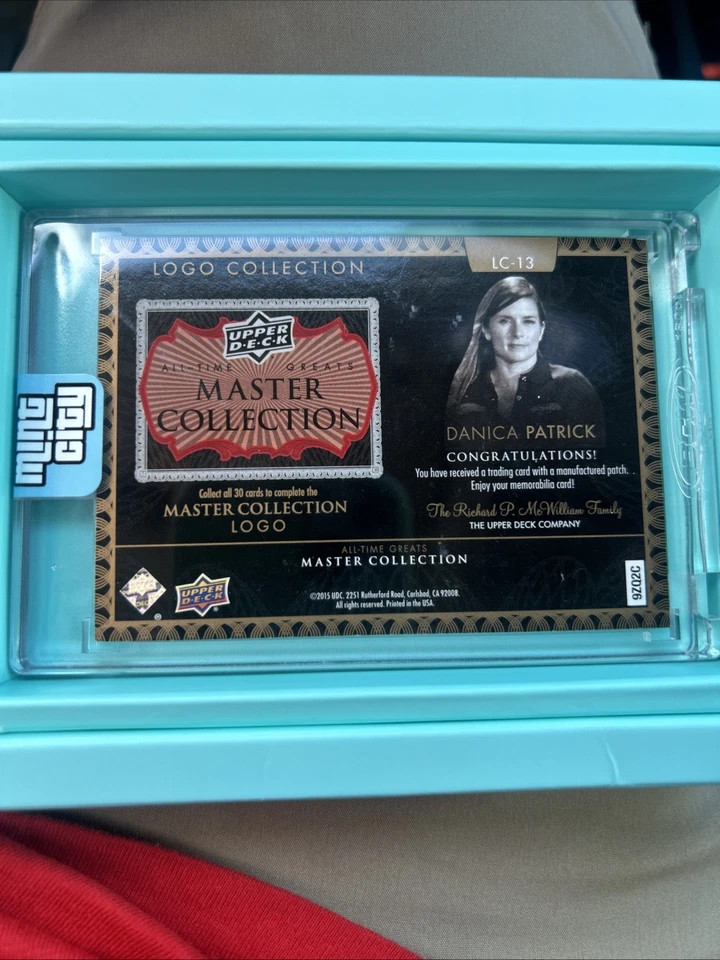 2016 UD All Time Greats Master Collection DANICA PATRICK Logo Patch /125 - Image 2 of 2