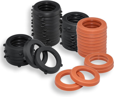 64 Pack Garden Hose Washers Set, Heavy Duty Rubber Gasket Seals for 3/4'' Standar